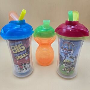 Munchkin Paw Patrol Sippy Cup Set 3pc Insulated Straw Bottle Orange Trainer Cup